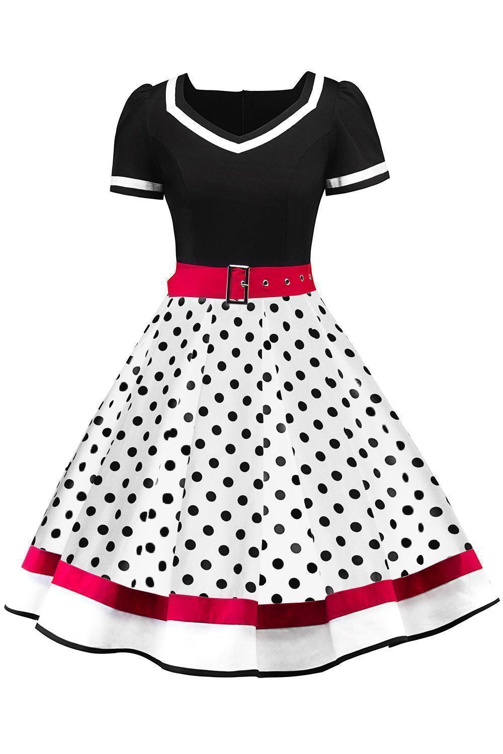 Retro Floral Print Ball Dresses