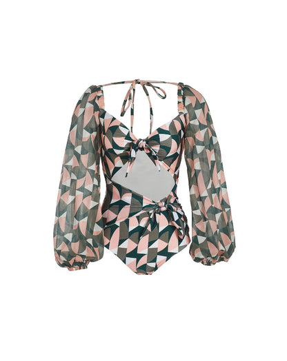 Women Chiffon Summer Beach Dresses + One Piece Swimsuits