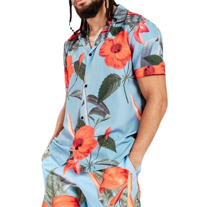 Men's Summer Beach T Shirts and Shorts Set