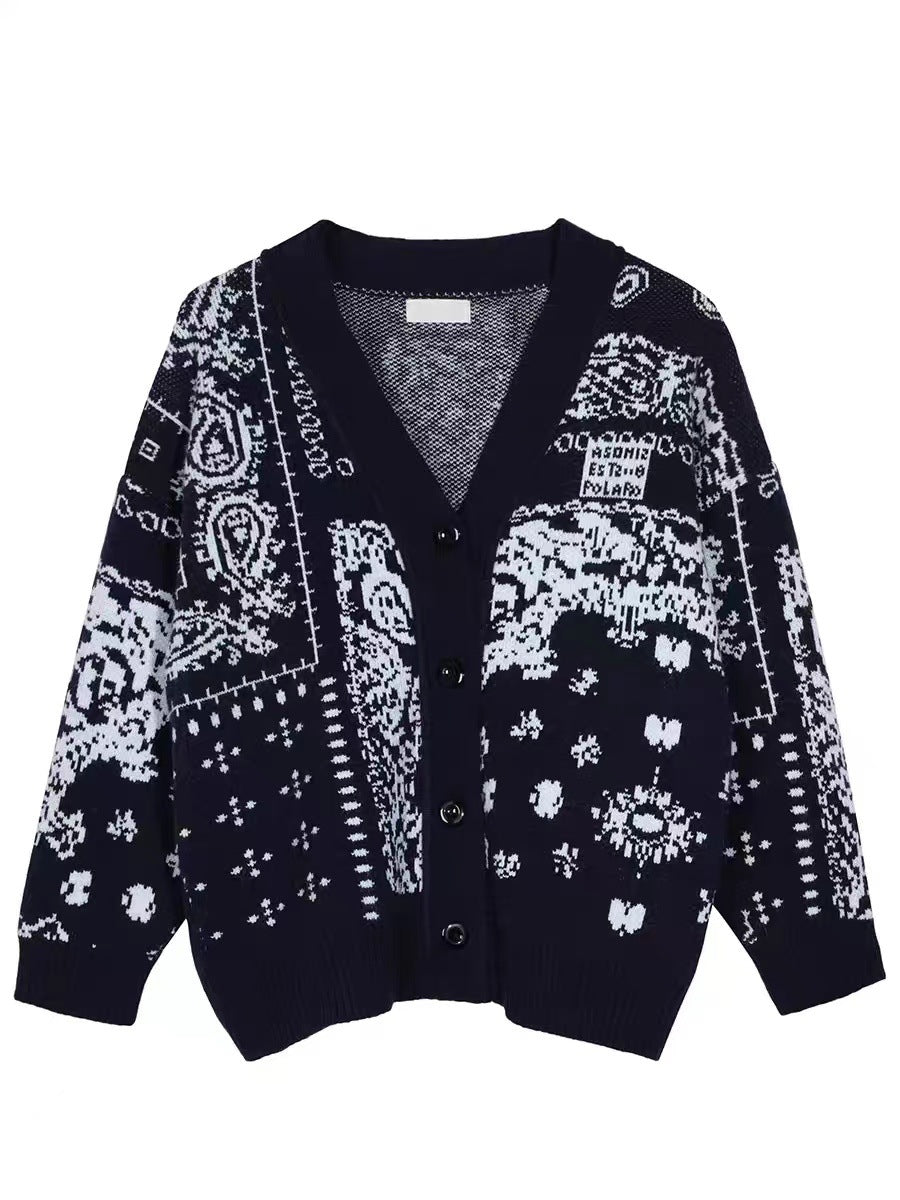 Vintage Women Knitted Cardigan Overcoats