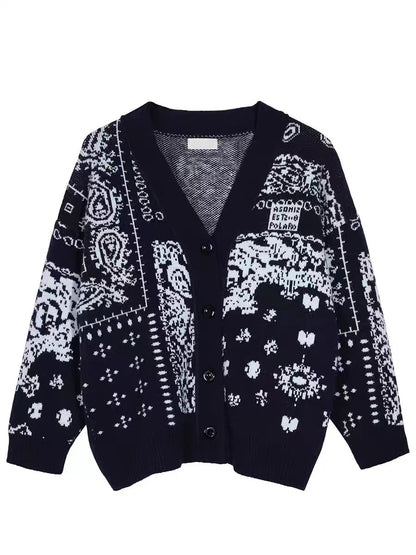 Vintage Women Knitted Cardigan Overcoats