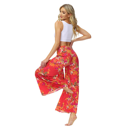 Casual Dyed Trumpet Pants for Women