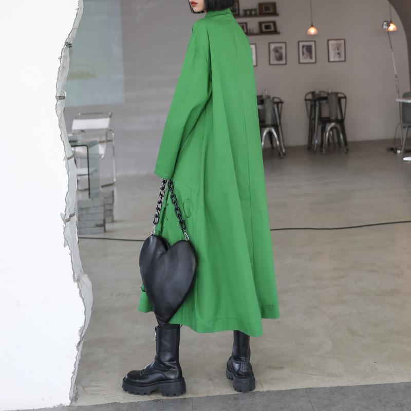 Women Long Sleeves Loose Hollow Out Long Dresses-STYLEGOING