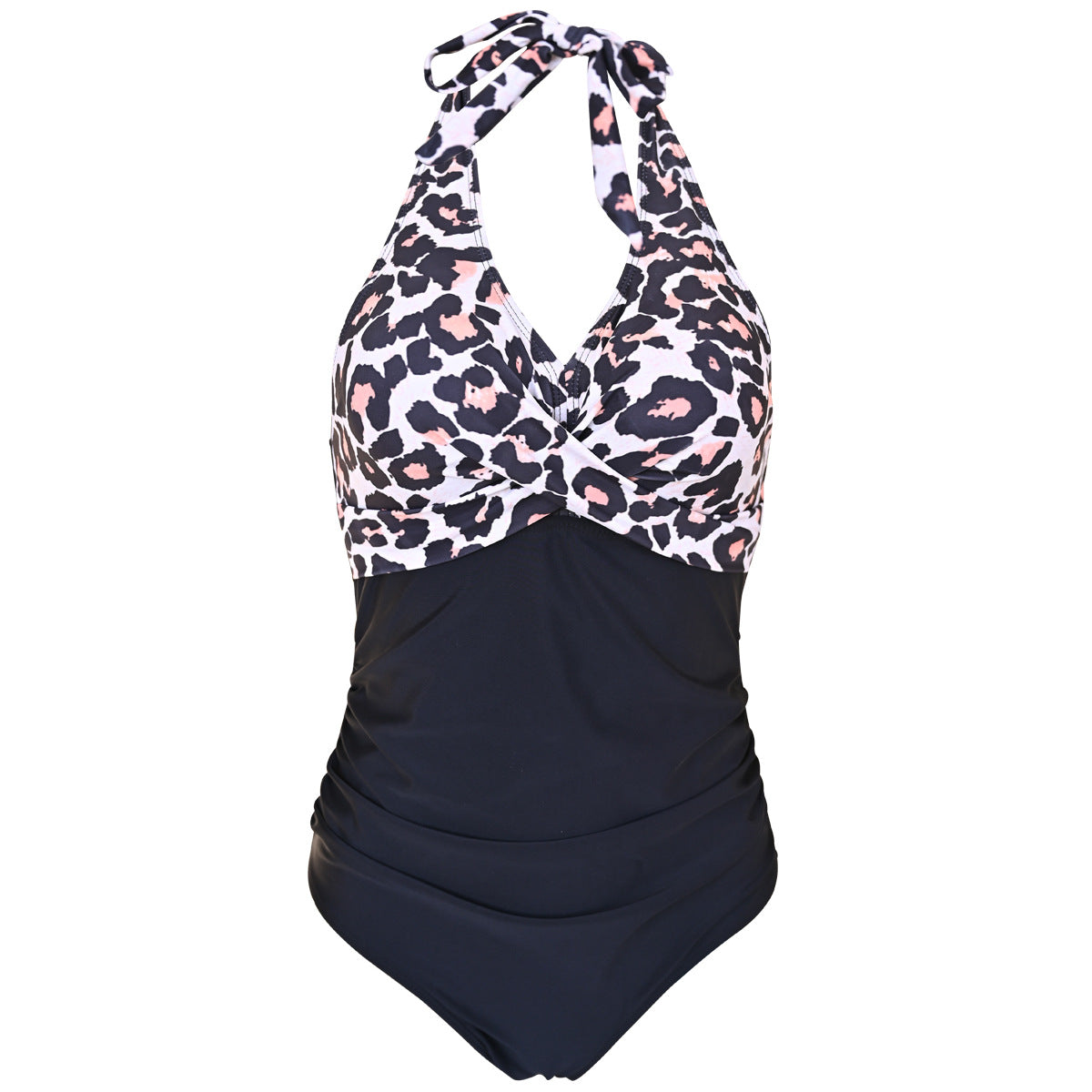 Sexy Halter Floral Print One Piece Swimwear