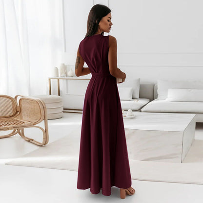 Simple Design V Neck Long Evening Party Dresses