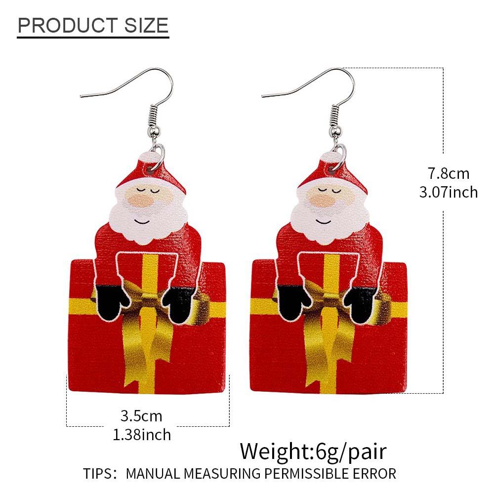 Christmas Style Water-drop Snowflake Earring 2 Sets