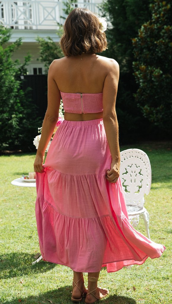 Sexy Women Strapless Tops and Skirts Suits