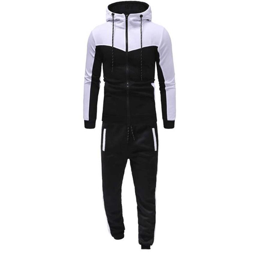 Casual Fall Men Hoody Sports Suits-STYLEGOING