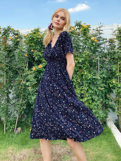 Summer Daily Short Sleeves Sun Dresses