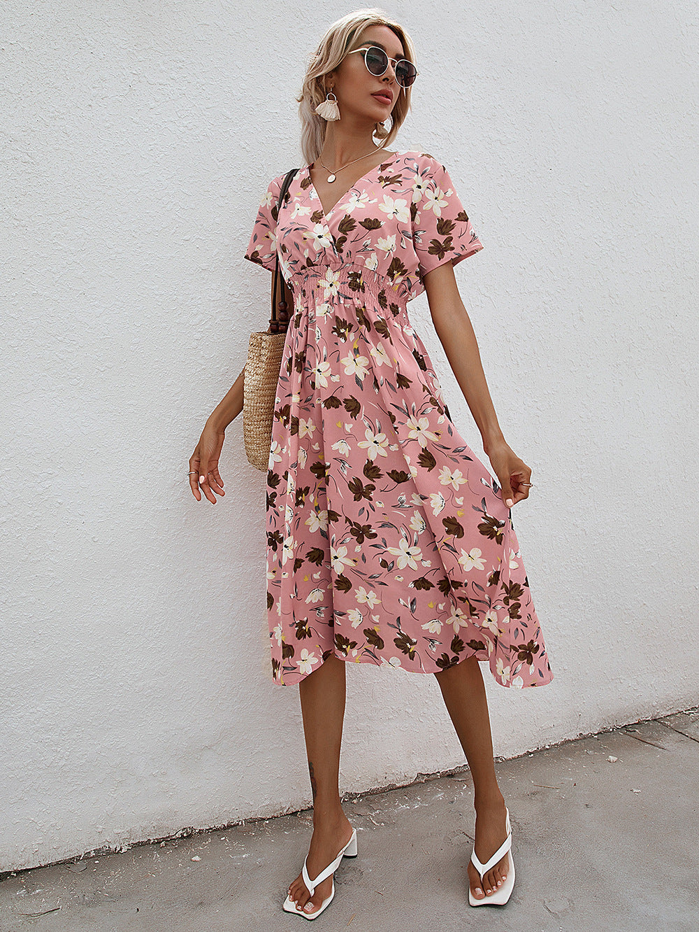 Summer Daily Short Sleeves Sun Dresses