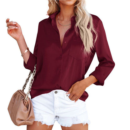 Summer Stain Office Lady Shirts