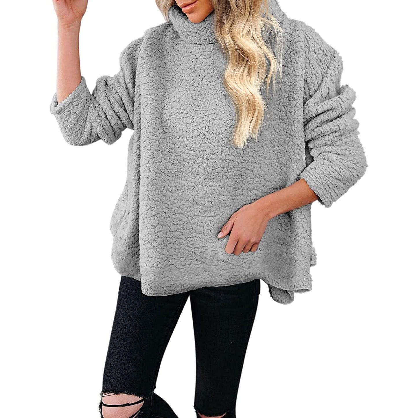 Women Warm Turtleneck Woolen Plus Sizes Winter Sweaters