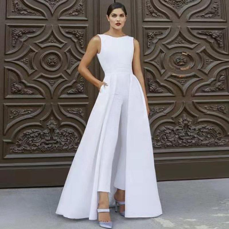 Summer Round Neck Casaul Jumpsuits-STYLEGOING