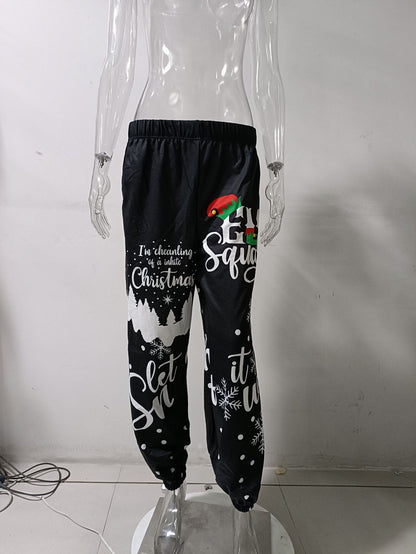 Casual Christmas Harem Pants for Women