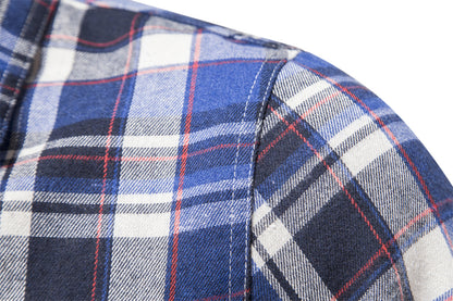 Fall Plaid Long Sleeves Shirts for Men
