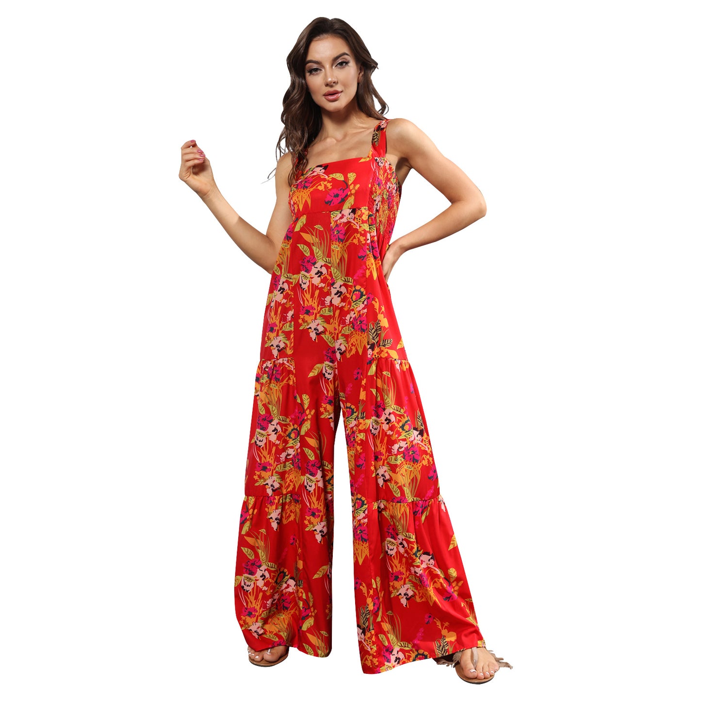 Casual High Waist Women Wide Legs Jumpsuits