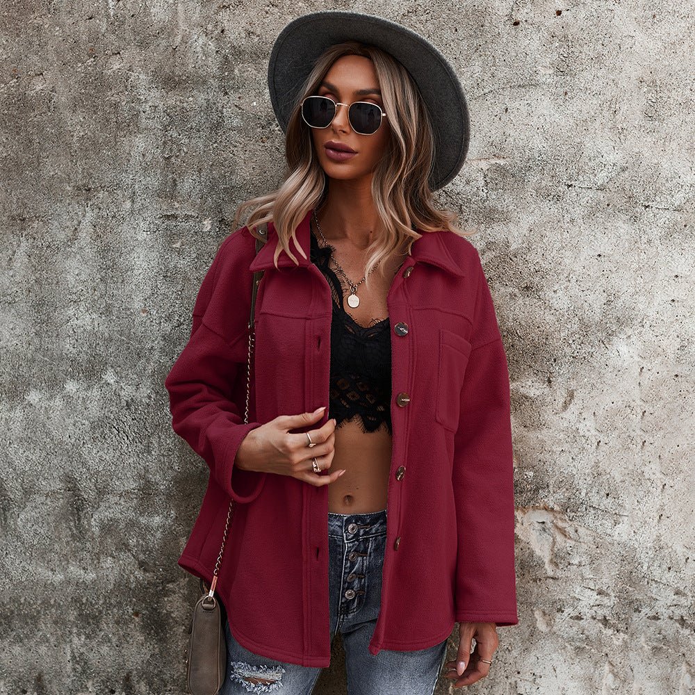 Casual Women Velvet Long Sleeves Overcoats