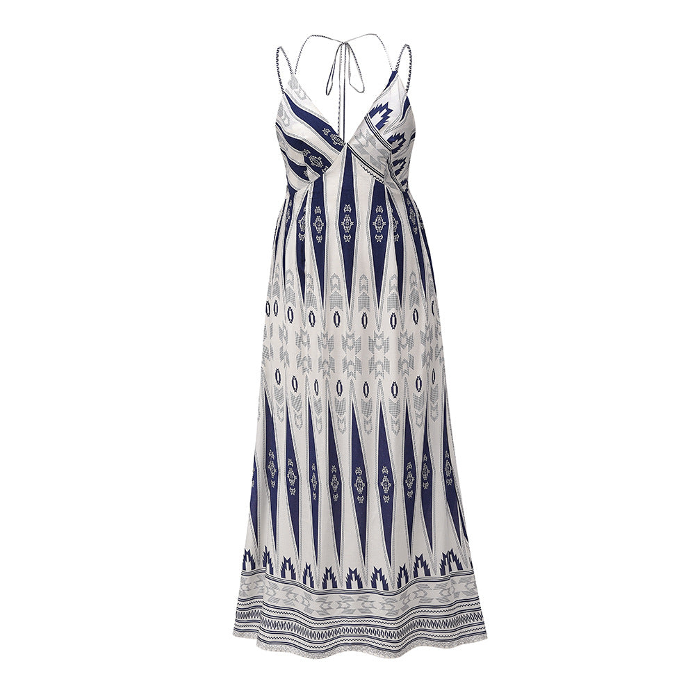 Summer Backless Sexy Long Beach Dresses
