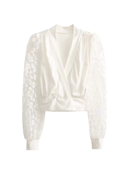 Casual Lace Women Top Blouses
