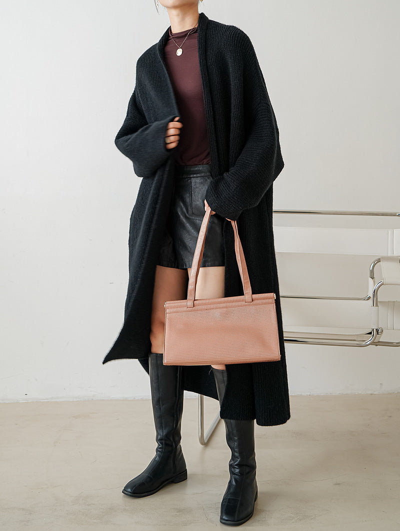 Cozy Lazy Style Long Knitting Overcoats for Women