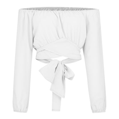Sexy Off The Shoulder Midriff Baring Summer Short Tops