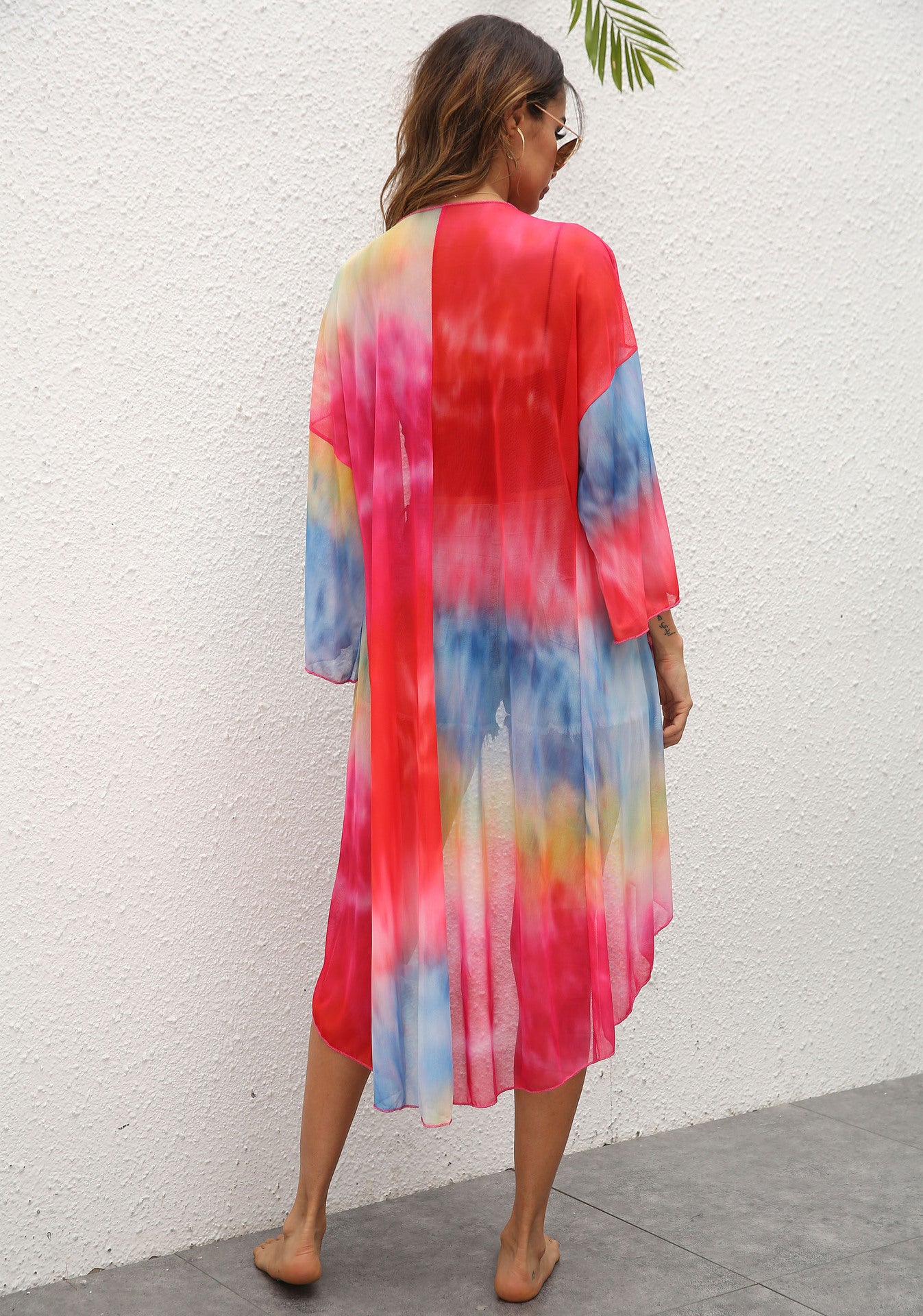 Casual Dyed Irregular Summer Beach Cover Ups