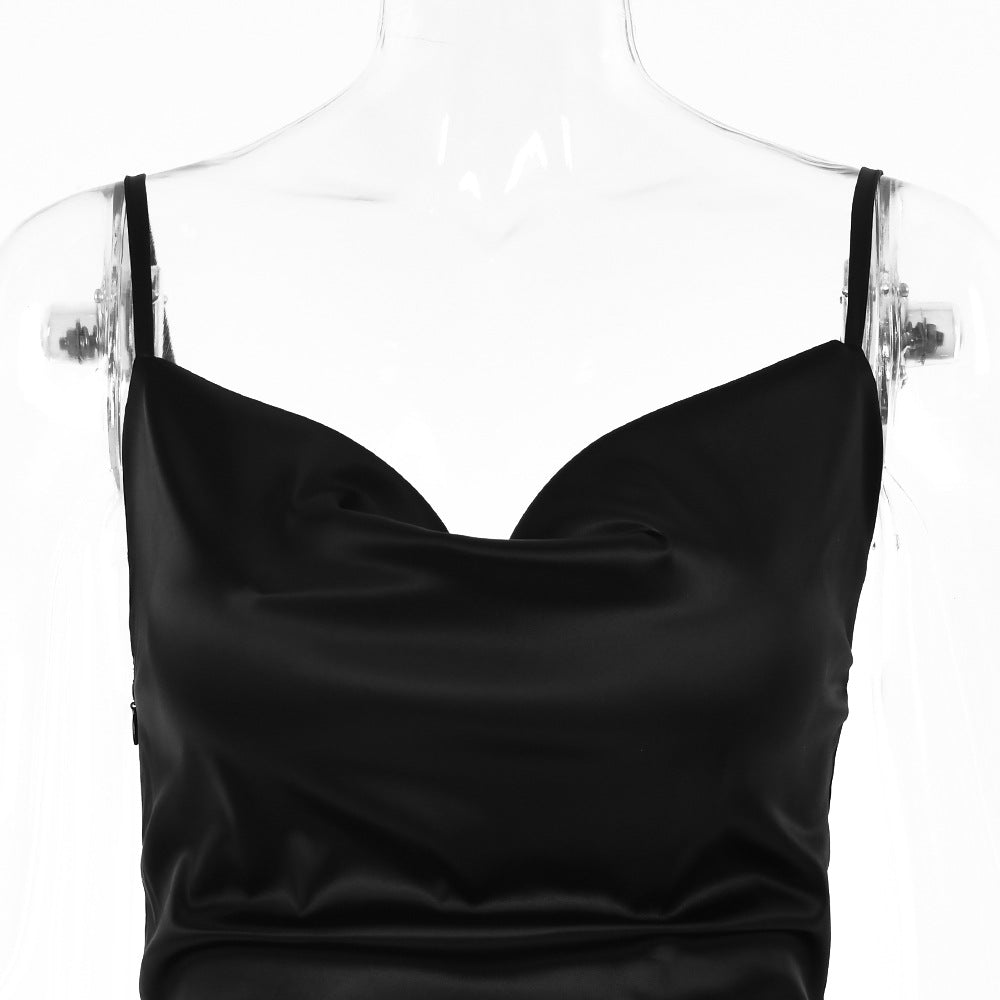 Sexy Backless Spaghetti Straps Evening Party Dresses