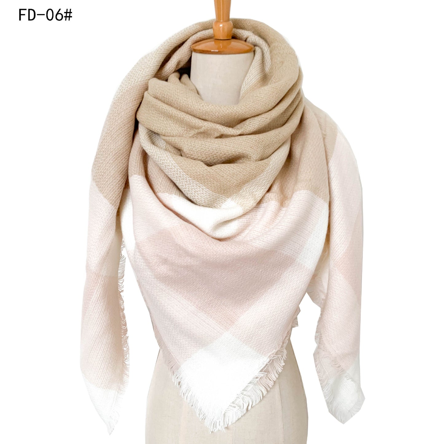 Winter Warm Plaid Scarves for Women
