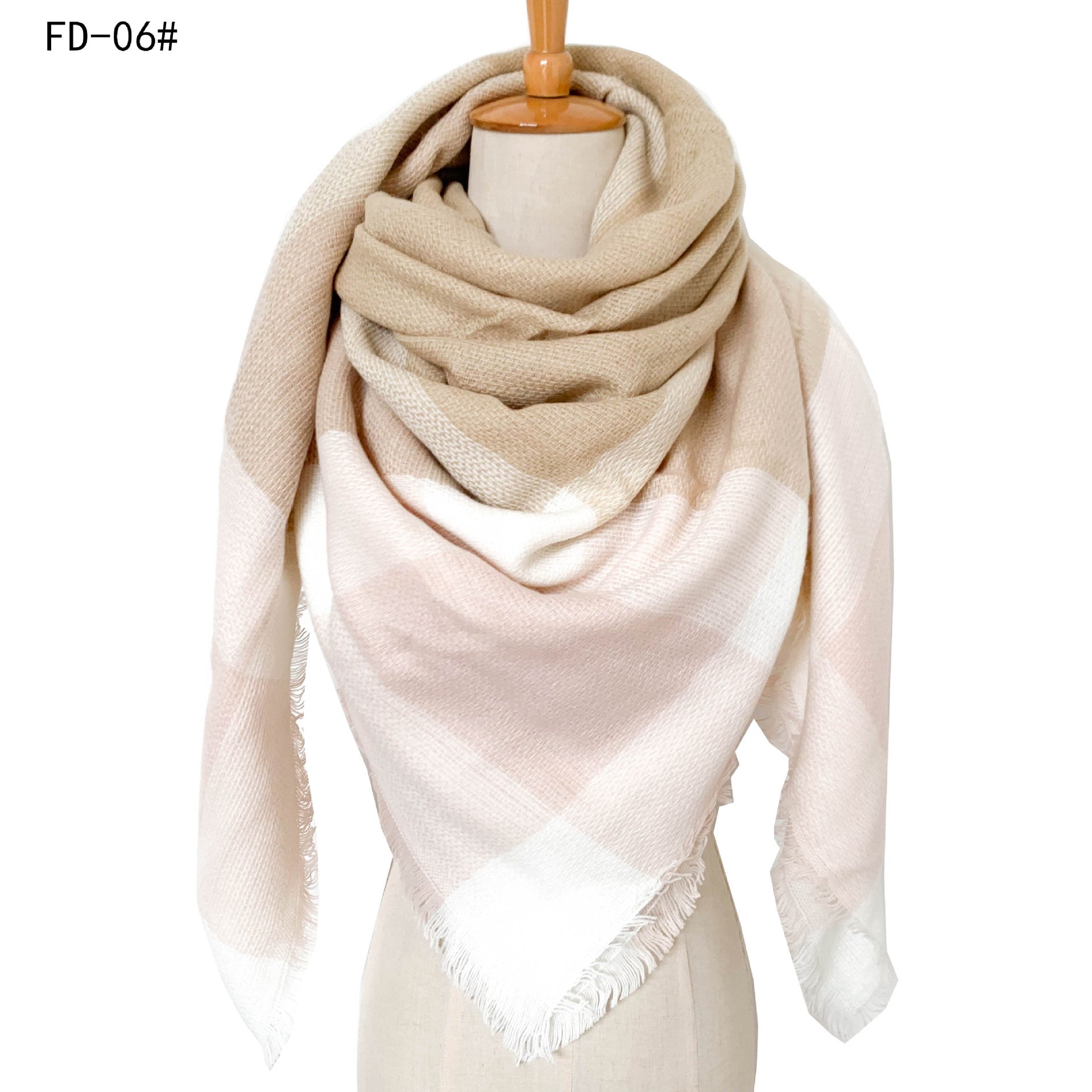 Winter Warm Plaid Scarves for Women