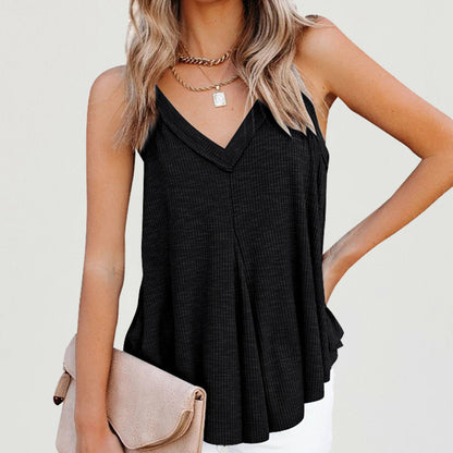 Sexy V Neck Cotton Sleeveless Tank Tops