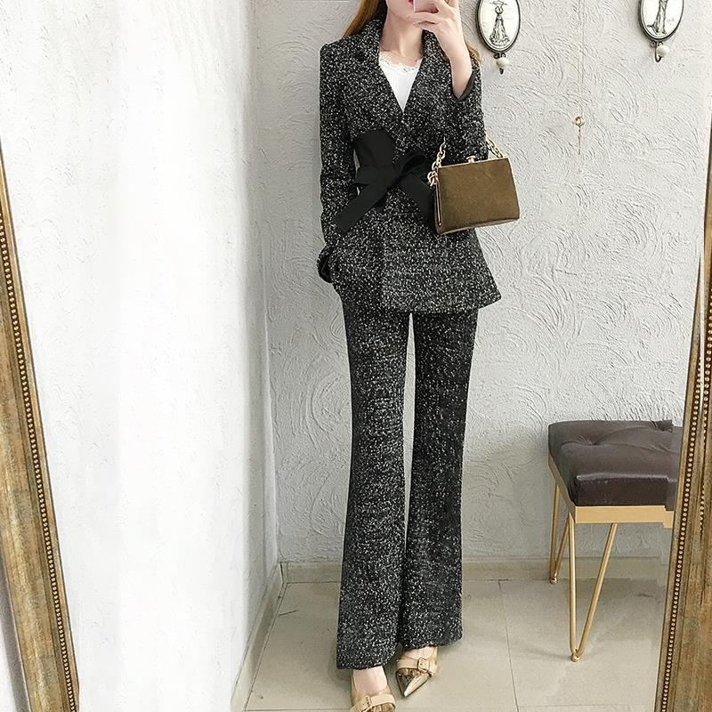 Classy Wool Fall Blazer & Pants Women Outfits