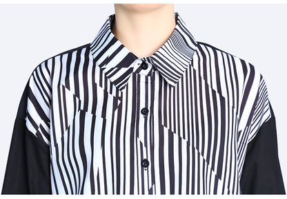 Classy Striped Long Sleeves Shirts Dresses