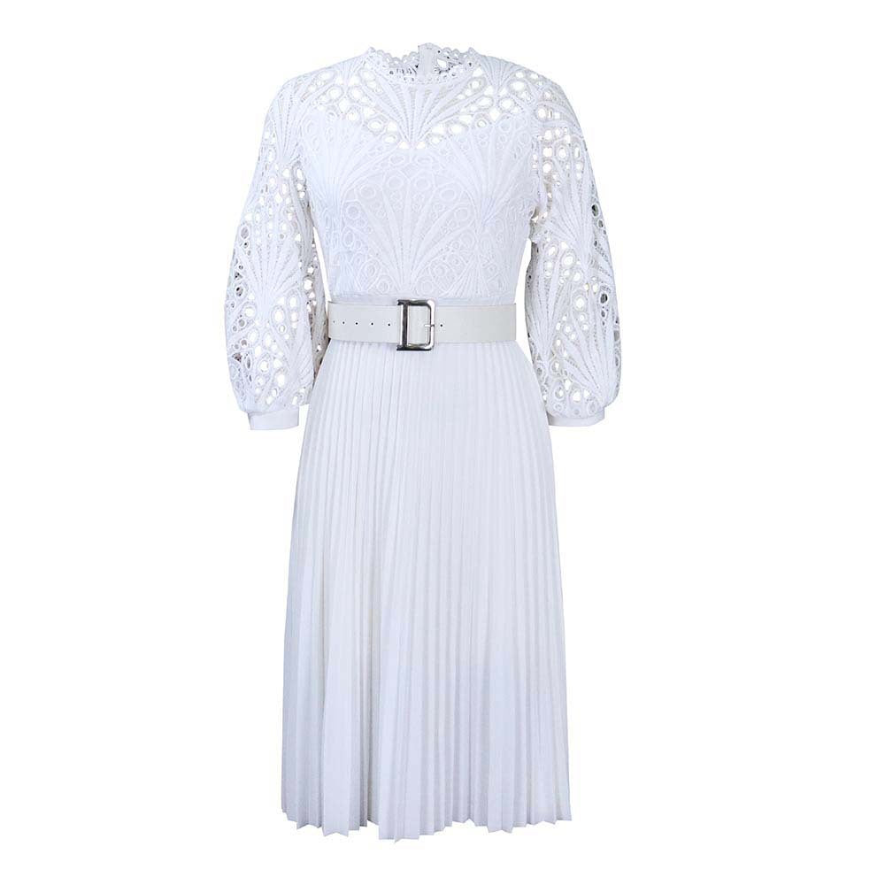 Elegant Hollow Out Plus Sizes Lace Party Dresses