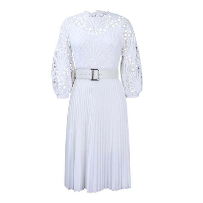 Elegant Hollow Out Plus Sizes Lace Party Dresses