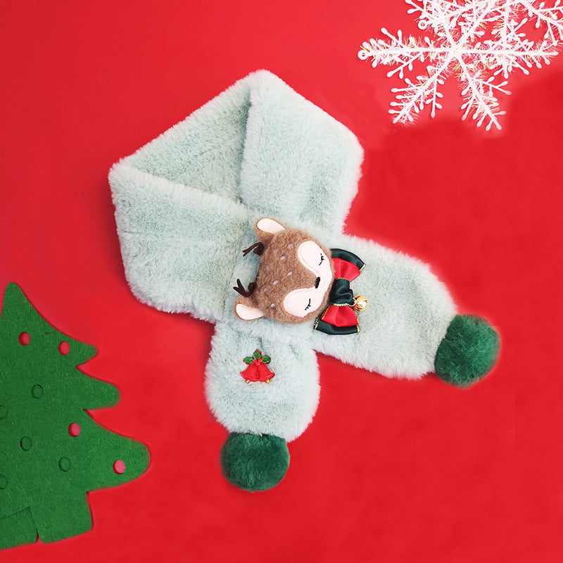Christmas Elk Design Warm Scarves for Kids