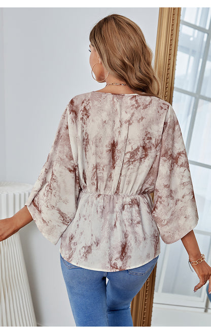 Summer Deyed Chiffon Blouses for Women