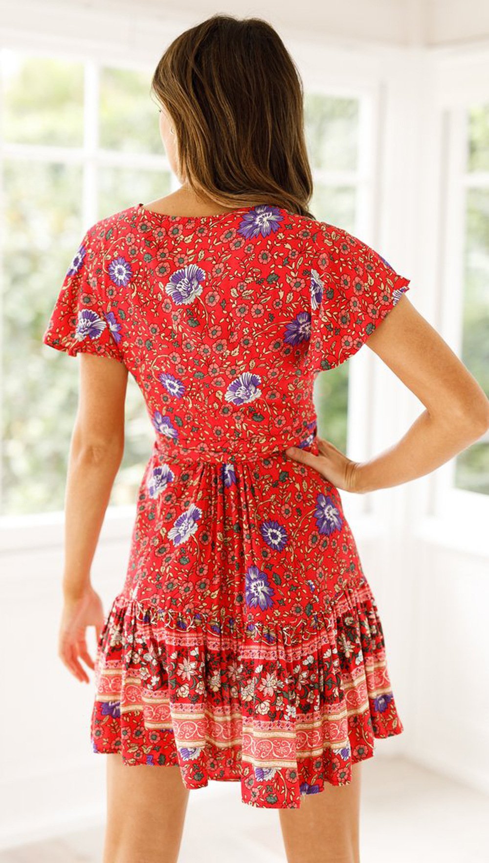 Summer Beach Bohemian Short Dresses-STYLEGOING