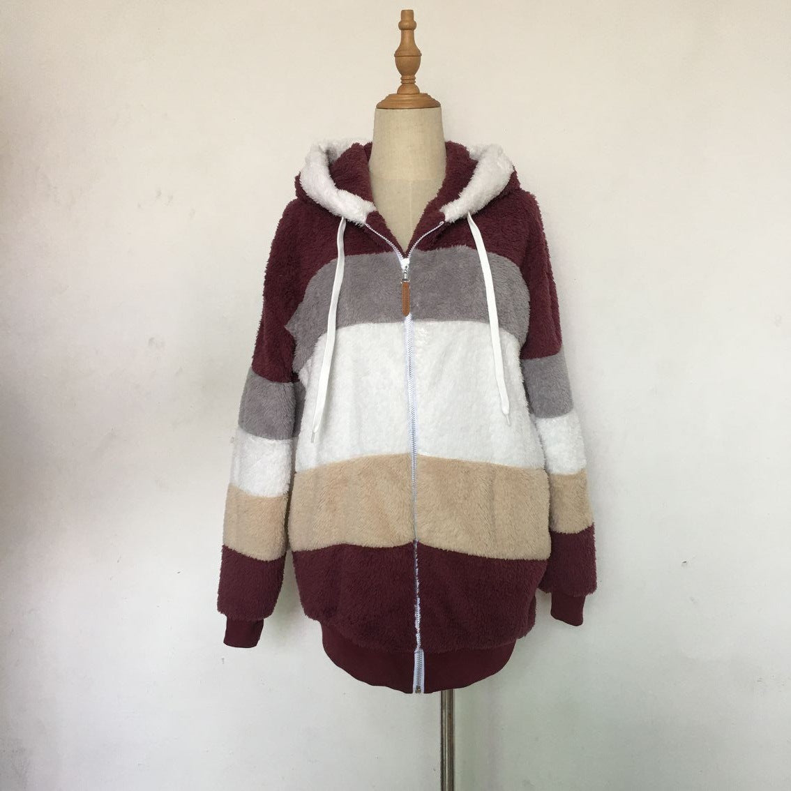 Winter Velvet Zipper Hoodies Overcoat for Women
