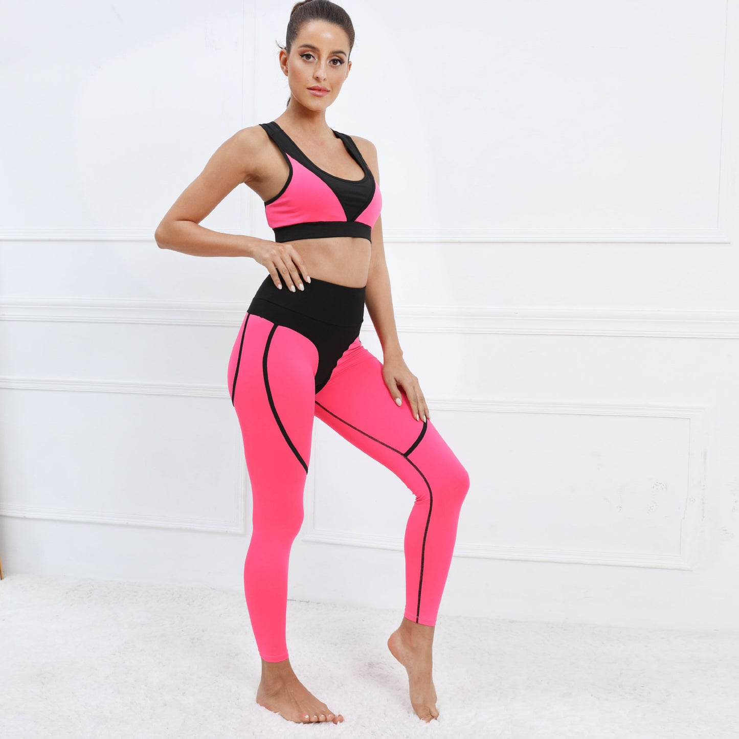 Sexy Halter High Waist Two Pieces Yoga Sets for Women