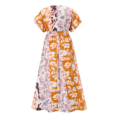 Summer Casual Bat Sleeves Beach Long Dresses