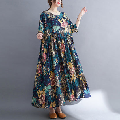 Vintage Linen Summer Long Dresses