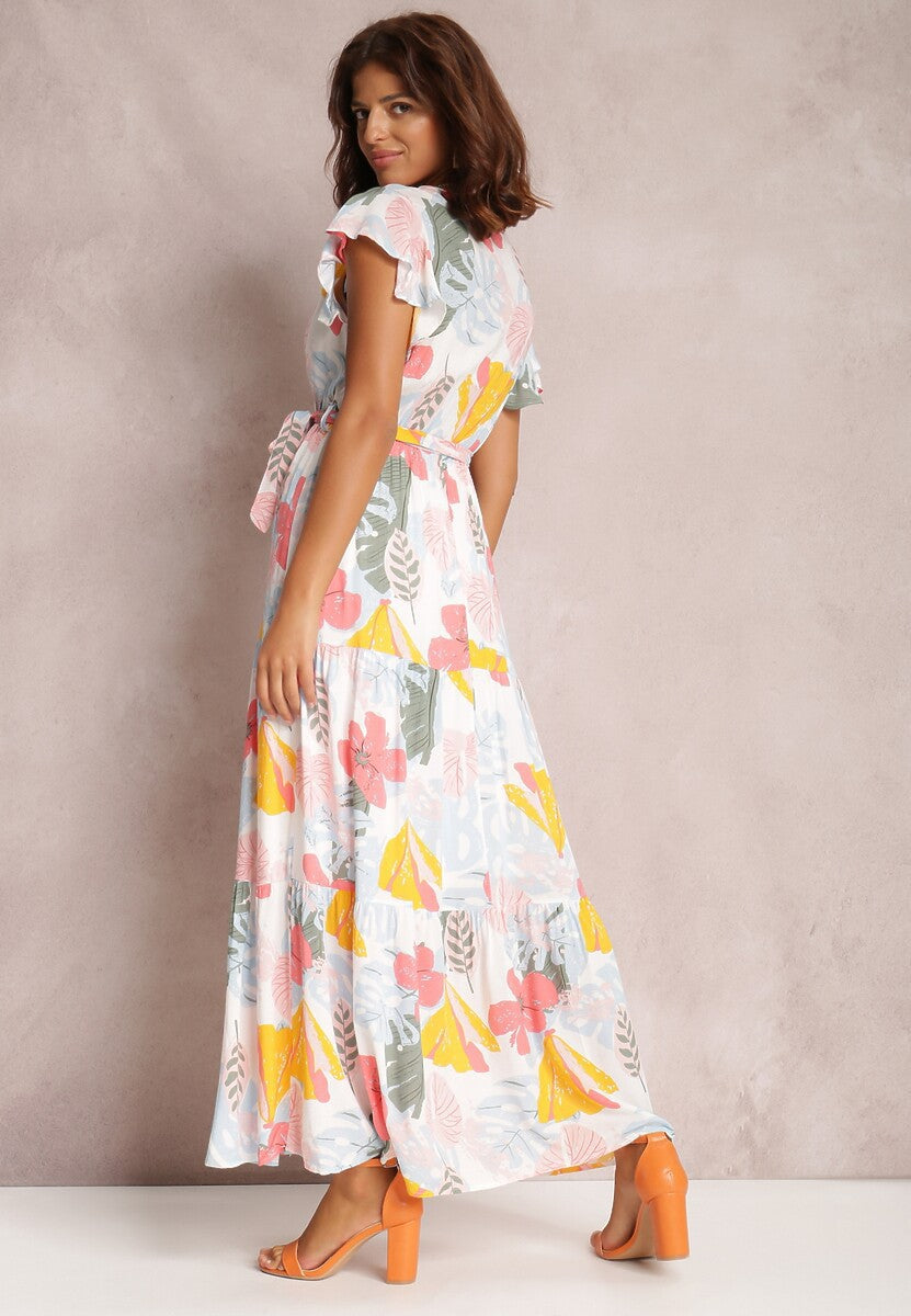 Casual Summer Floral Print Short Sleeves Women Dresses