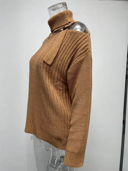 Casual Turtleneck Knitted Women Sweaters