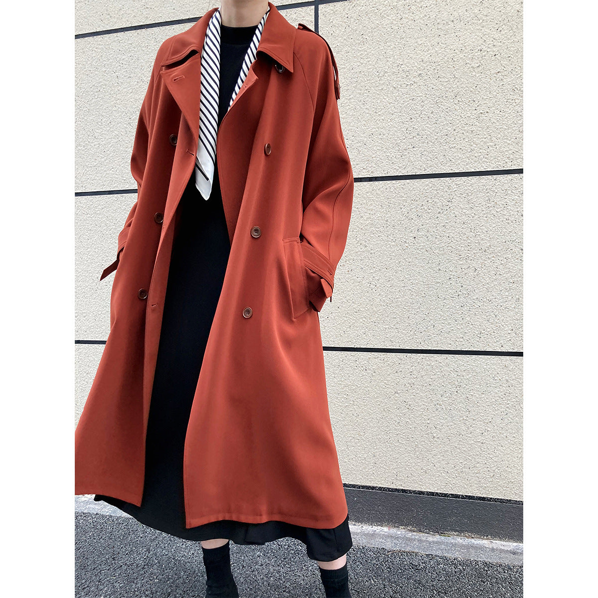 Fashion Fall Wind Break Long Overcoats for Women