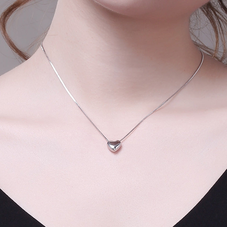 Fashion Sweetheart Shape Sliver Necklace for Women