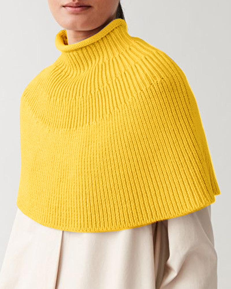 Women Designed High Neck Knitting Capes