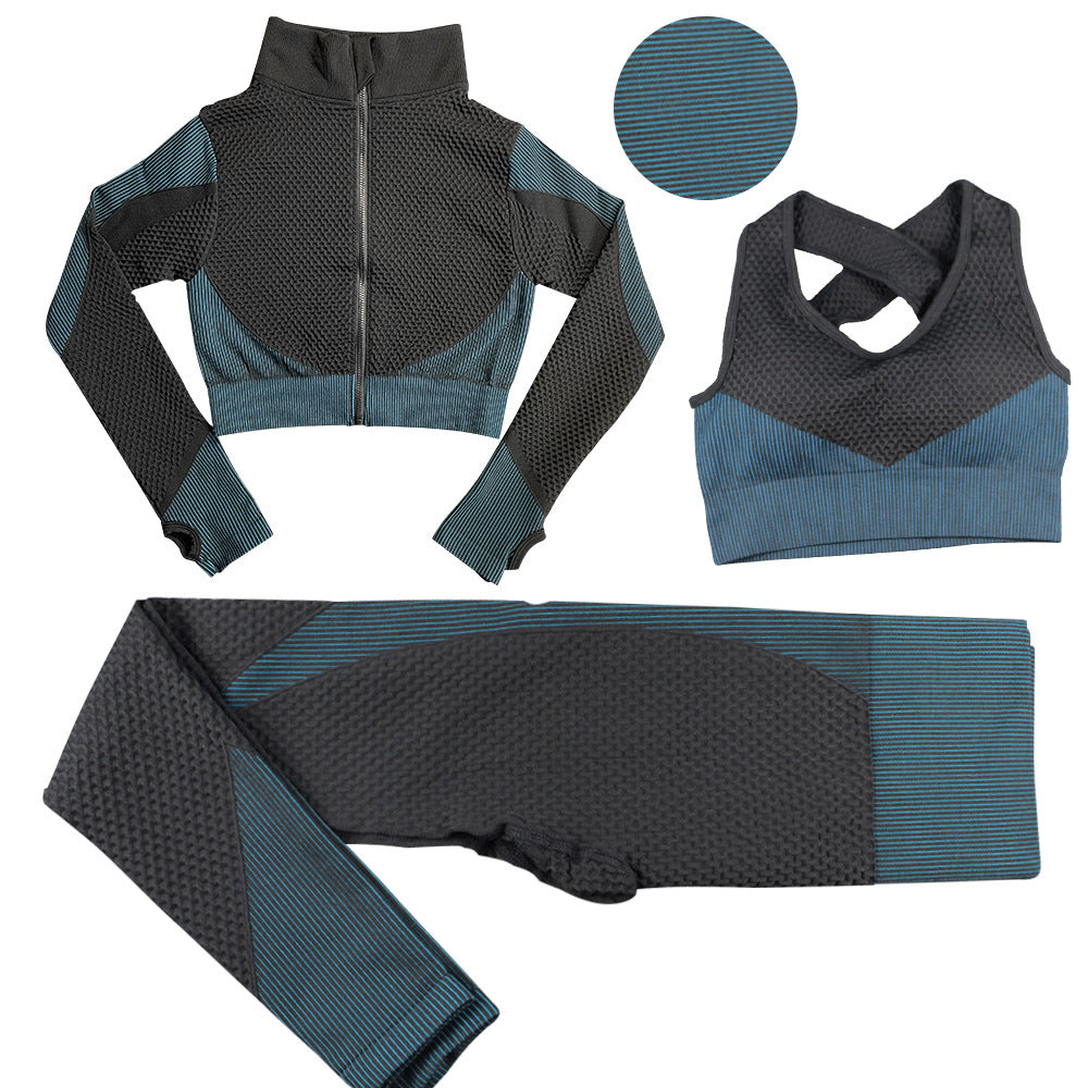 Sexy Body Buidling Sporting 3pcs Suits for Women