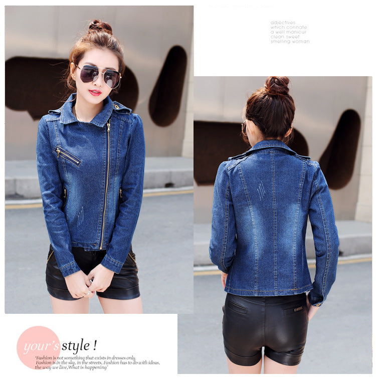 Casual Long Sleeves Denim Blazers for Women