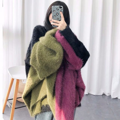 Thick Velvet Warm Knitting Sweaters Tops for Women