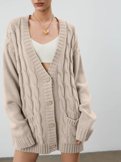 Casual Loose Knitting Women Fall Cardigan Overcot-STYLEGOING